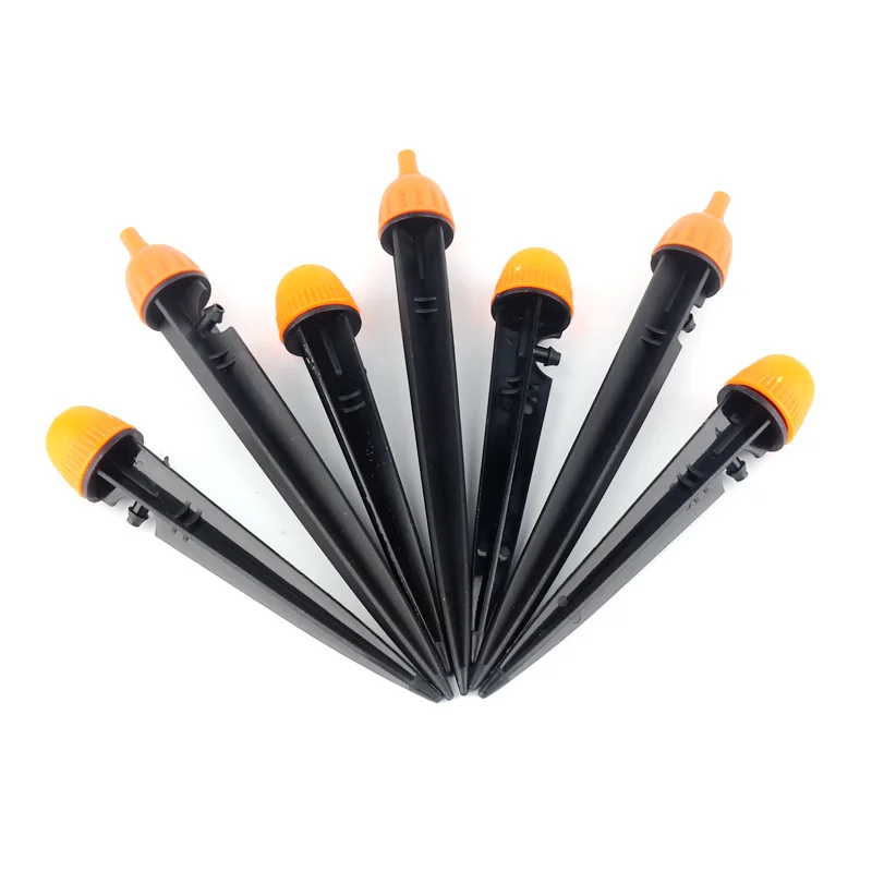 

6pcs 18/13cm Ground Insert Dripper 8 Holes Adjustable Dripper Emitter Flower Pot Nursery Watering Device