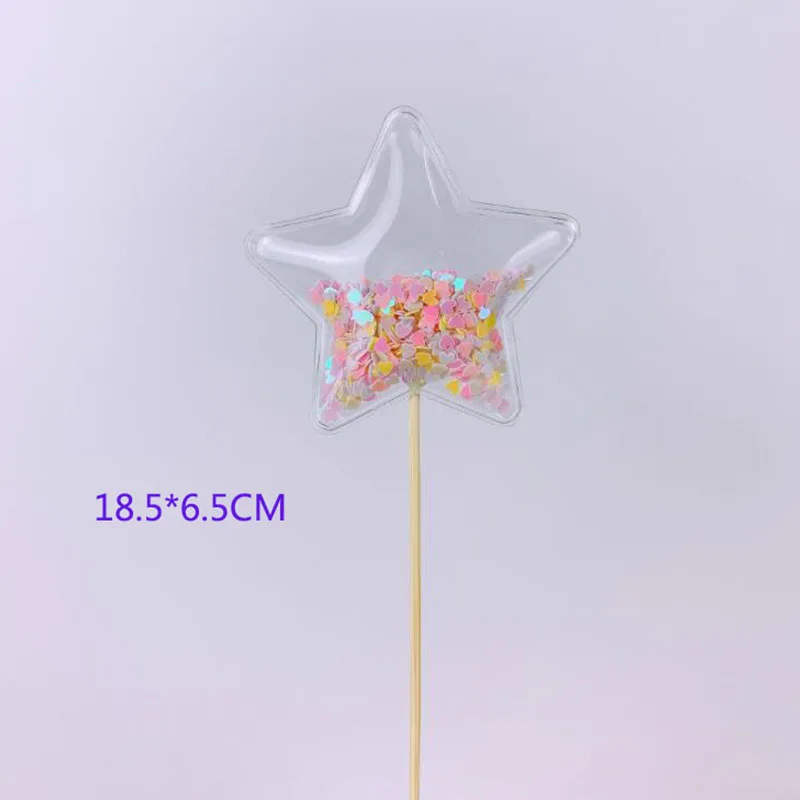 9 Bling Fairy PVC Cake Topper Unicorn Love Crown Cloud Shiny Flamingo Cupcake Topper for Wedding Birthday Party Cake Decorations - Цвет: 9