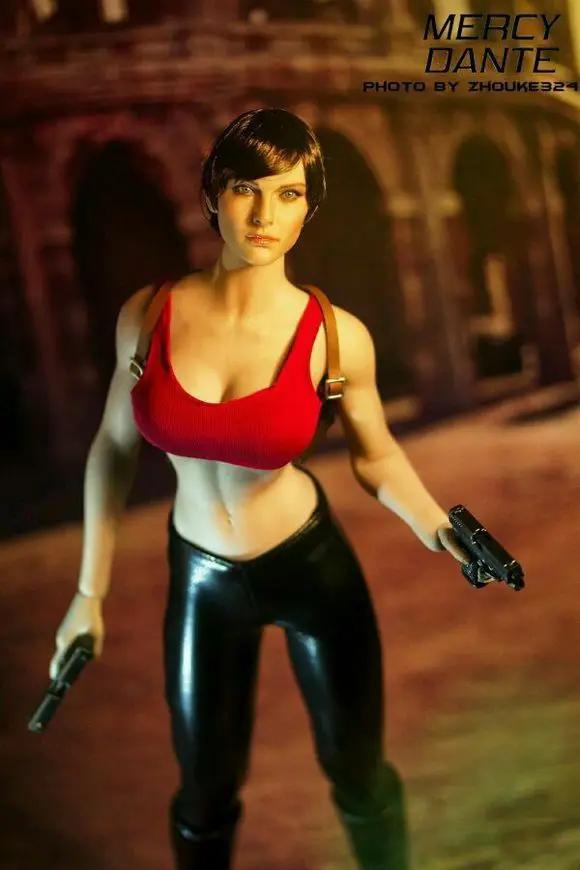 

TBLeagure Ph Figure Accessory Red Vest & Leather Pants For 12" Female Doll