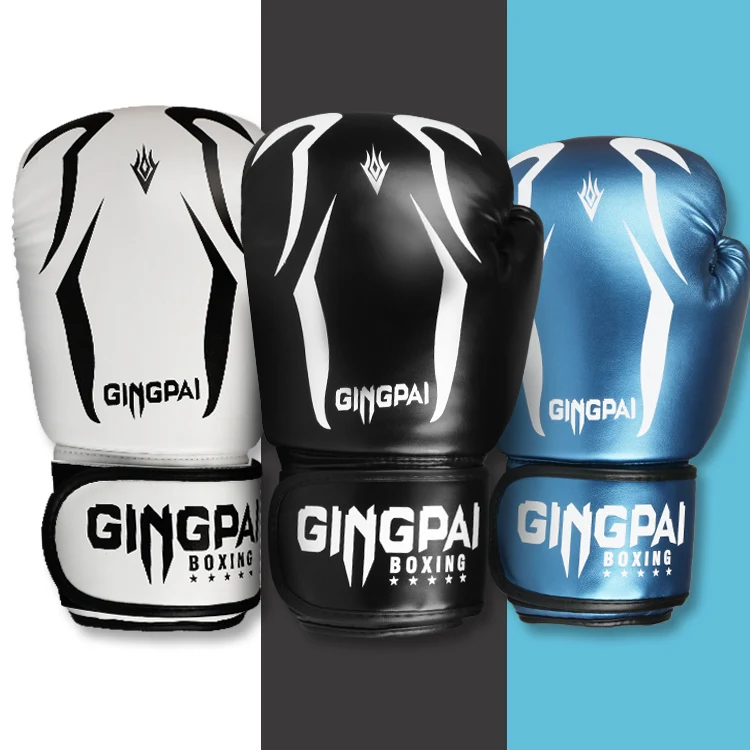 Профессиональные боксерские перчатки GINGPAI разноцветные Перчатки MMA Muay Thai Sanda