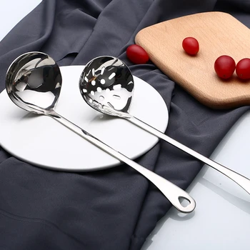 Cucchiai in acciaio inossidabile colino manico lungo zuppa mestolo tagliatelle pentole calde cucchiai Skimmer utensili da cucina cucchiaio da cucina 1