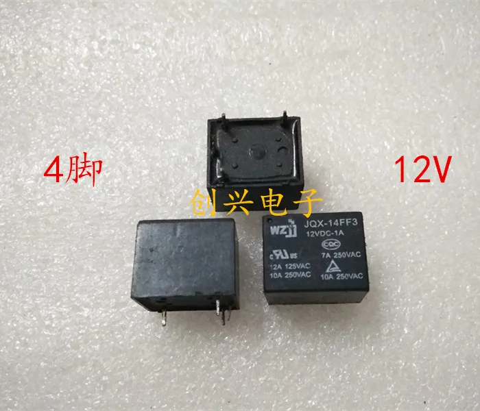 

JQX-14FF3-12VDC-1A 4PIN Relay