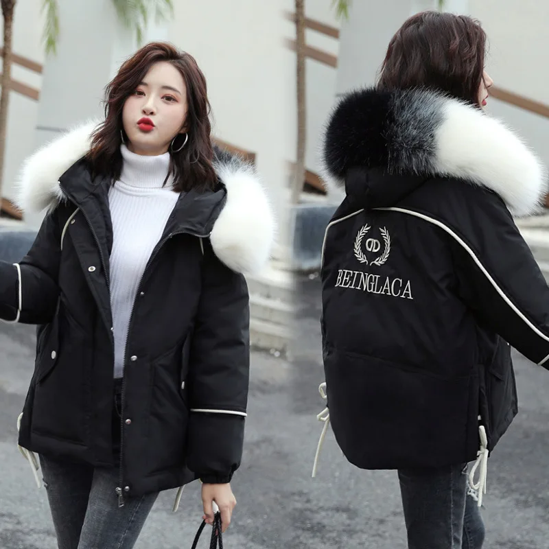

Down Jacket Cotton-padded Clothes 2019 Winter New Style South Korea College Loose And Plus-sized Short Cotton-padded Clothes Stu