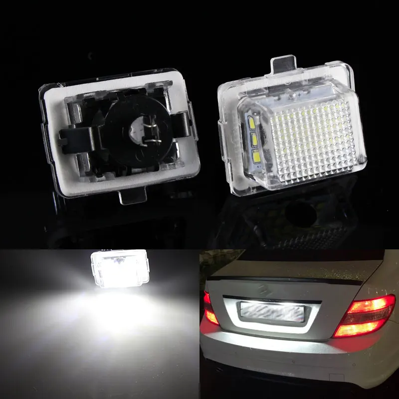 2Pcs LED Canbus Car license Plate Light Number Lamp For Mercedes Benz C S E CL Class W204 W221 W212 W216 C207 C216 | Автомобили и