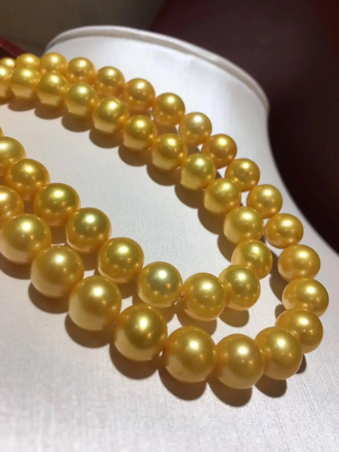 Хорошее ювелирное изделие, натуральная пресная вода, 8-9 мм, золотой Эдисон, жемчужные ожерелья для женщин, изящные жемчужные ожерелья