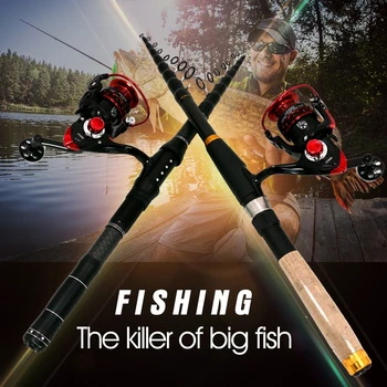 

Professional Fishing Rod Carbon 1.8m-3.0m Sea River Fishing and reel Ultralight Telescopic Spinning Ring Rod Fishing Stick