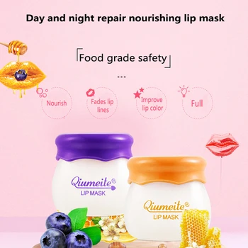 

Fruit Fullerene Lip Base Sleep Lighten Lip Lines Moisturizing Lip Blam Cherry Flavor Dryness Soothing Lip Care Mask TSLM1