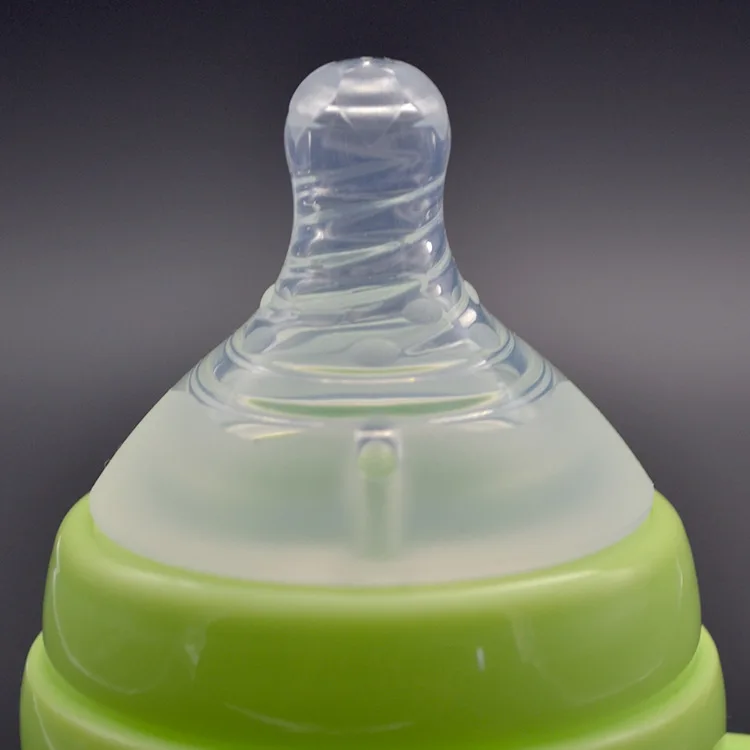 

Dull Polish Wide Aperture Silicone Nipple Lip Dull Polish Thread Pacifier Dull Polish Breast Milk RealSense Baby Nipple