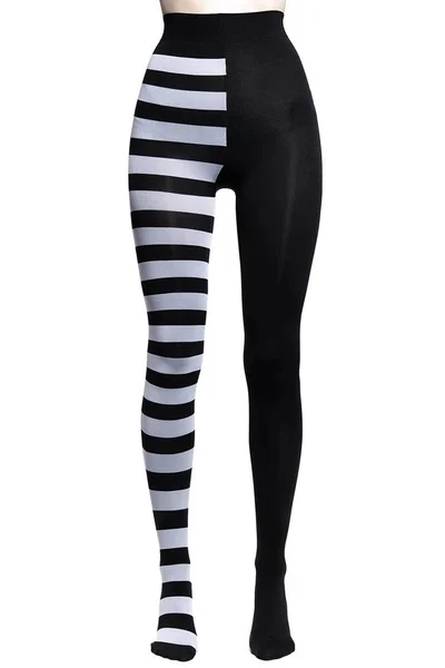 Striped Yoga Legging Women Print Goth Style Long Tights Casual Punk Ladies Sport High Waist Workout Elastic Leggings One Size