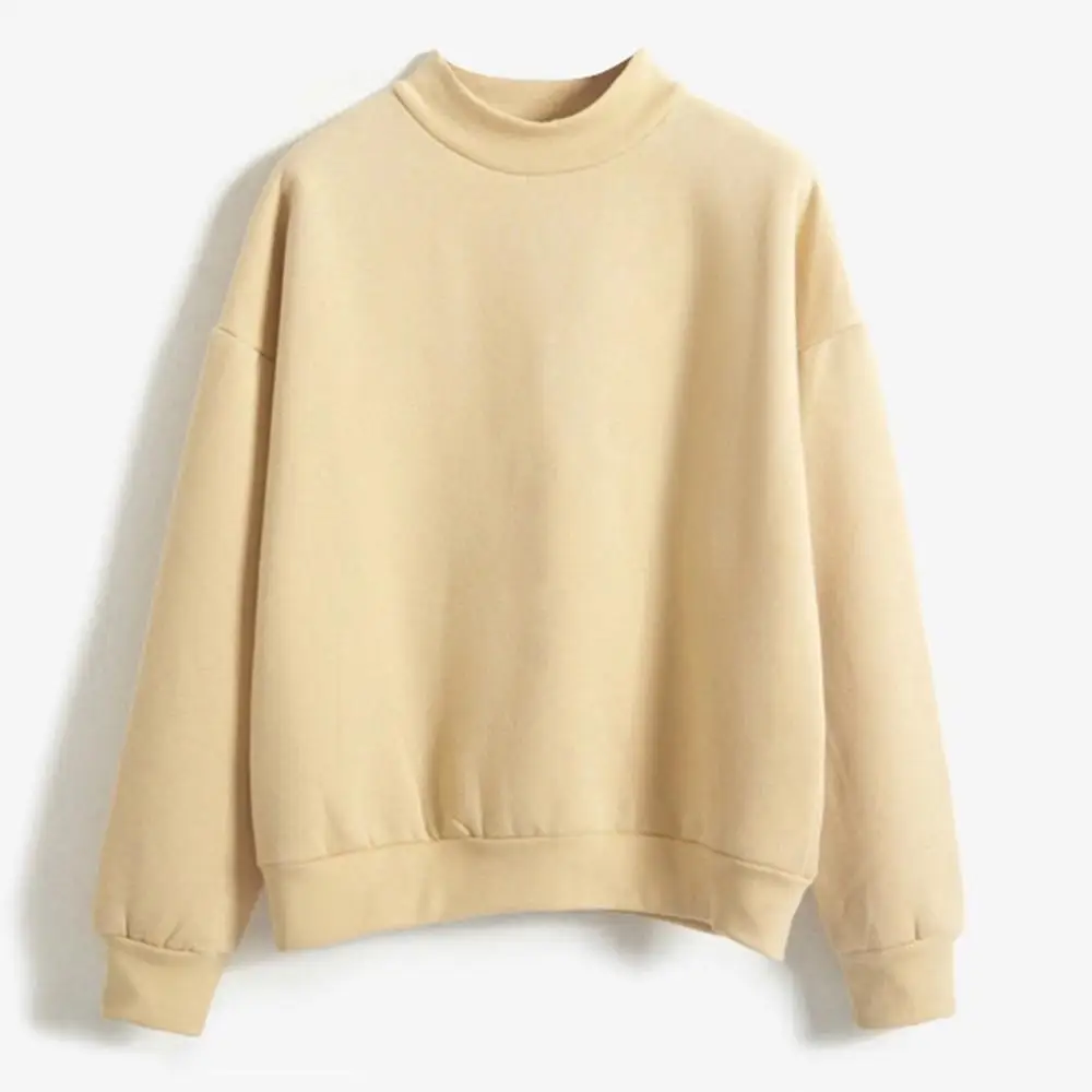 2019 Осень Зима плюс бархатная Толстовка Sudaderas Женская Повседневная однотонная
