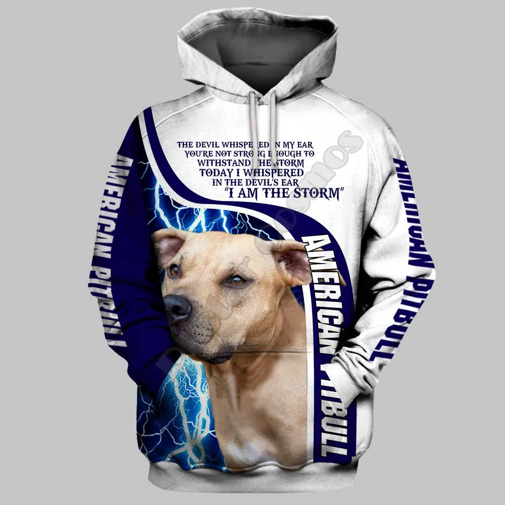 

American Pitbull 3D Printed Hoodies Funny Pullover Men For Women Funny Sweatshirts Animal Sweater Drop Shipping 02
