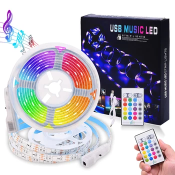 

String Light Usb Mini Music Voice Controller Led Strip Lights Bedroom Decoration Tape Diode Led Strip Lamp Wifi Controller D30