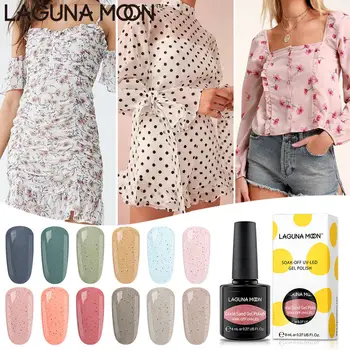 Kaufen Lagunamoon 8ML Korallen Sand Gel Nagellack UV LED Tränken Weg Lack Lack Maniküre Pediküre Salon Nagel Kunst