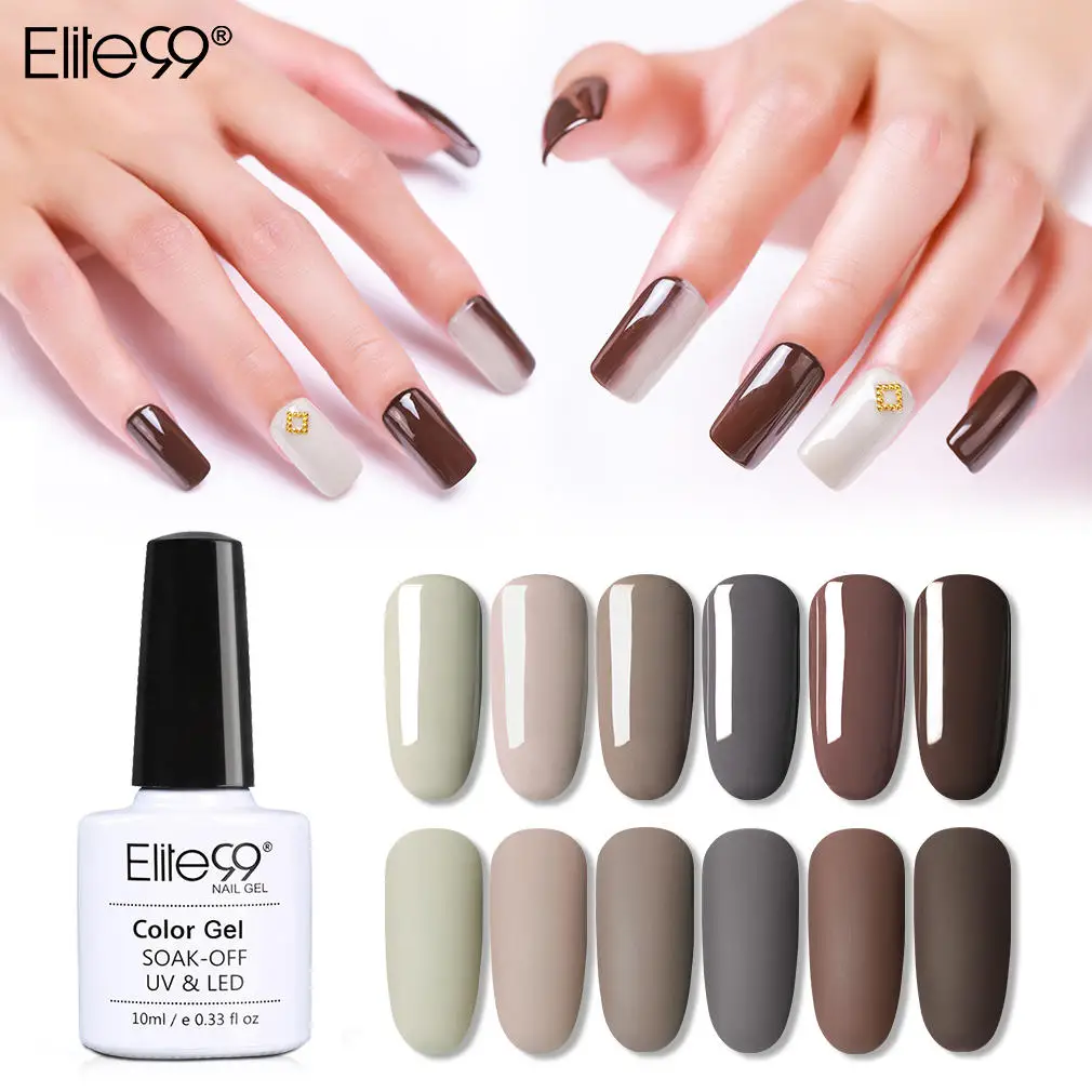 

Elite99 Macchiato Color Permanent Nail Polish UV Gel Soak Off UV LED Nail Art Design Varnish Primer Gel Polish Salon Manicure