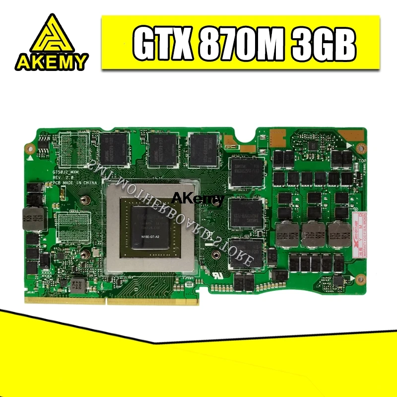Для Asus ROG G750JZ GTX870M GTX 870M N15E-GT-A2 3GB ноутбук VGA Графическая карта, видеокарта