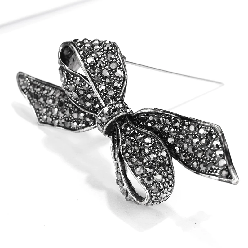 H730418X抹黑水钻蝴蝶结胸针 (5)