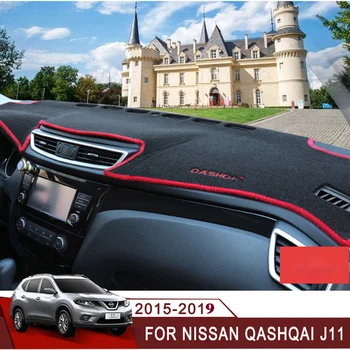 

For Nissan Qashqai J11 2015 2016 2017 2018 2019 LHD Car Dashboard Covers Mat Avoid Light Pad Sun Shade Carpets Anti-slip Trims