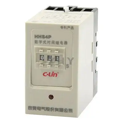 

AC380V 1-999s Three Digits Digital Display Time Relay 2NO 2NC DPDT JS14P