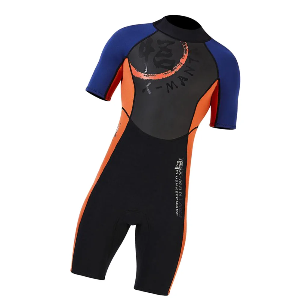 Adult's Men's 3mm Neoprene Shorty Wetsuit Diving Suit Jumpsuit - UV Sun Protection, Back Zipper - Select Sizes