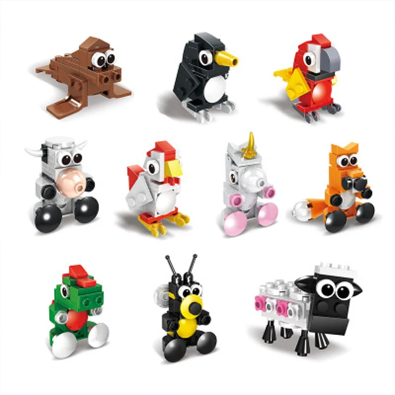 

super mini building blocks small animal series DIY Diamond mini bricks Small Block Toys dog cat bird animal series for children
