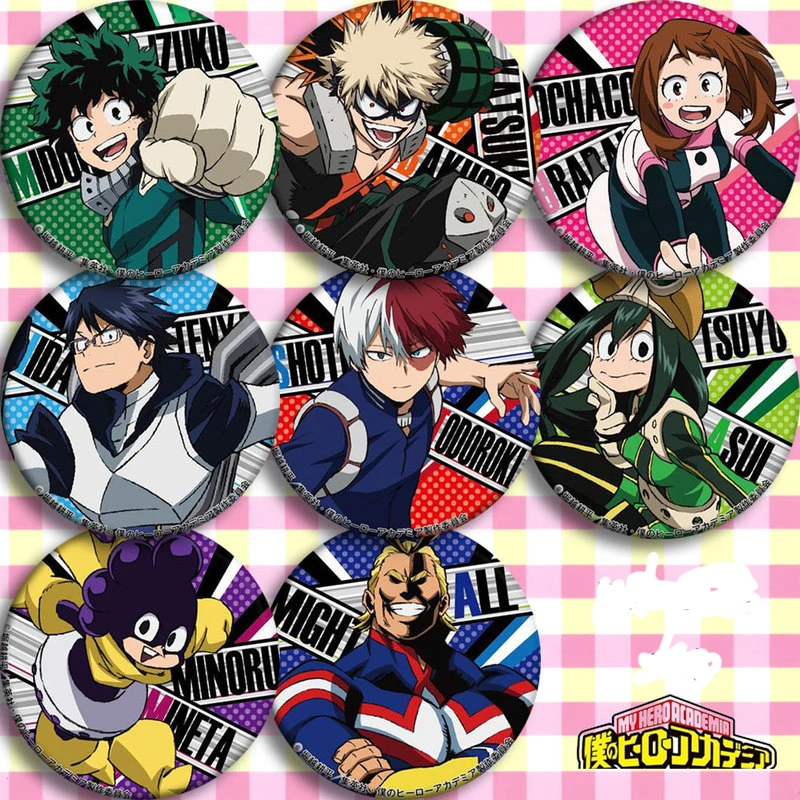 Brdwn мой герой Академия Midoriya Izuku Bakugou Katsuki Todoroki Shoto Kirishima Eijiro Kaminari Denki значок косплея #