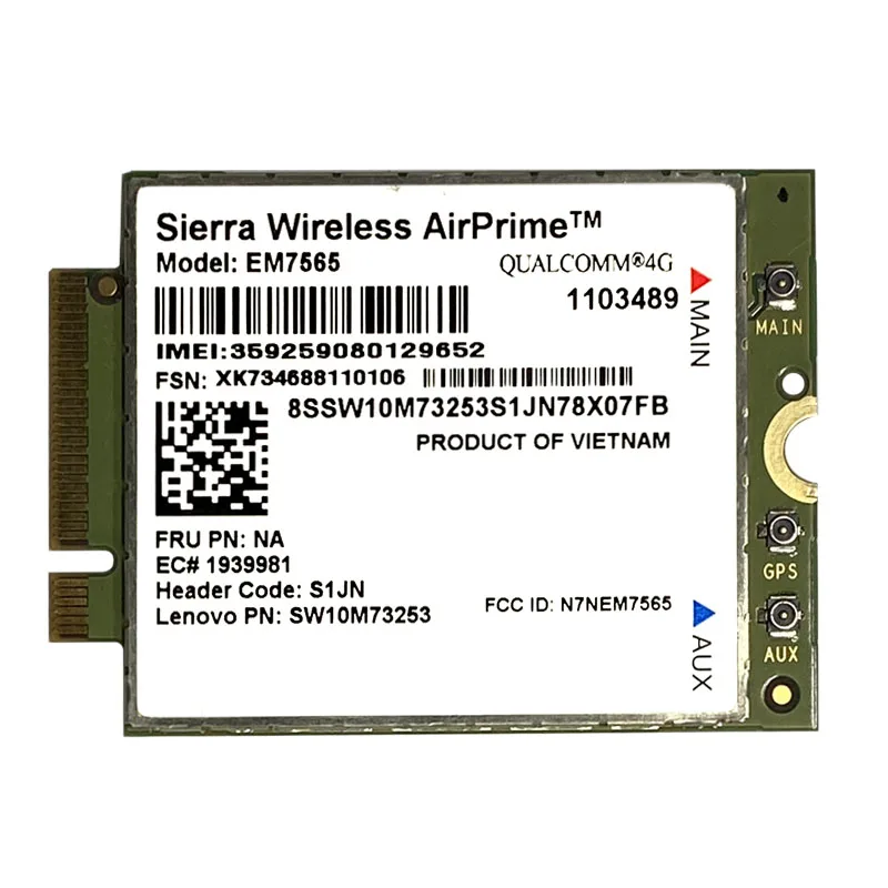 Sierra Không Dây EM7565 LTE-Cao Cấp Pro Module Mèo-12 Toàn Cầu Kết Nối Với 3G Fallback Cho Thinkpad Carbon x1 6th Laptop wifi adapter Network Cards