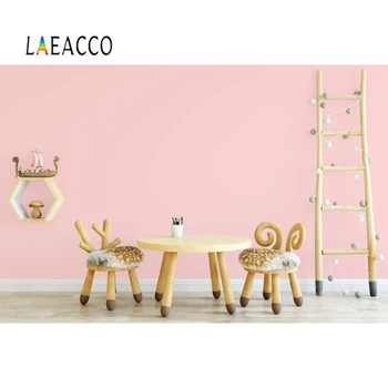 Günstig Laeacco Fotografie Hintergrund Baby Mädchen Zimmer Rosa Wand Schreibtisch Stuhl Leiter Boot Angepasst Fotografischen Hintergrund Für Foto Studio