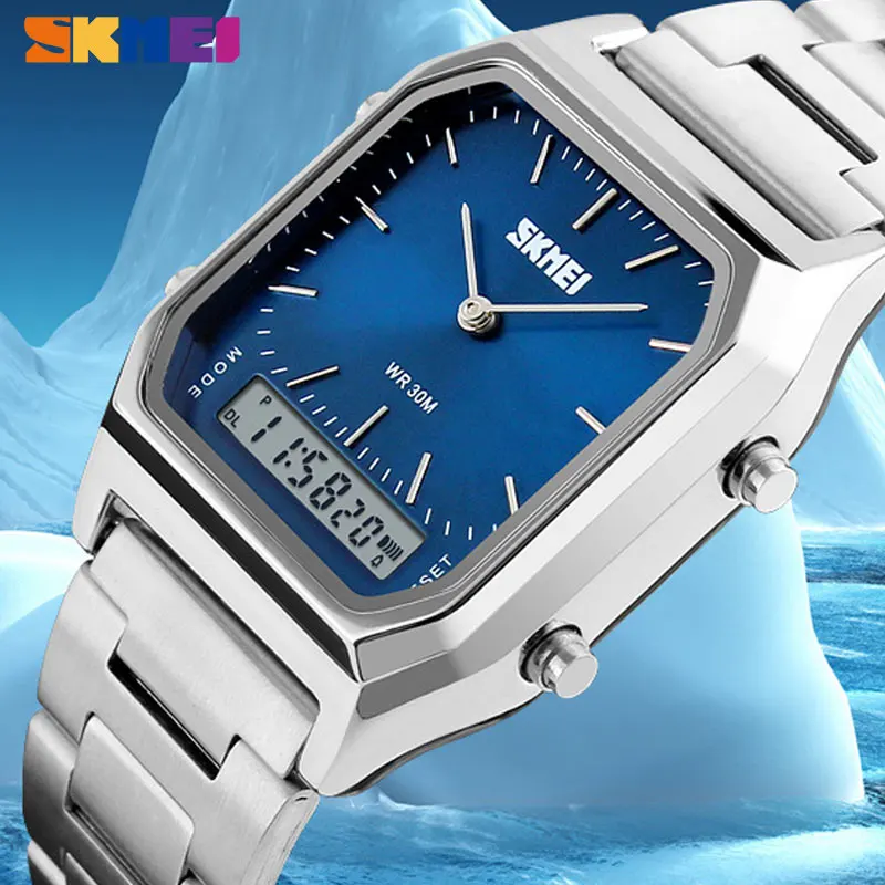 SKMEI 1220 แฟชั่นผู้ชายสบายๆนาฬิกา Digital Dual Time กีฬา Chronograph 3bar  กันน้ำนาฬิกาข้อมือควอตซ์ relogio masculino|Quartz Watches| - AliExpress