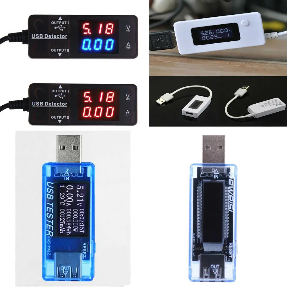 USB ЖК тестер аккумулятора цифровой измеритель напряжения тока и внешнего