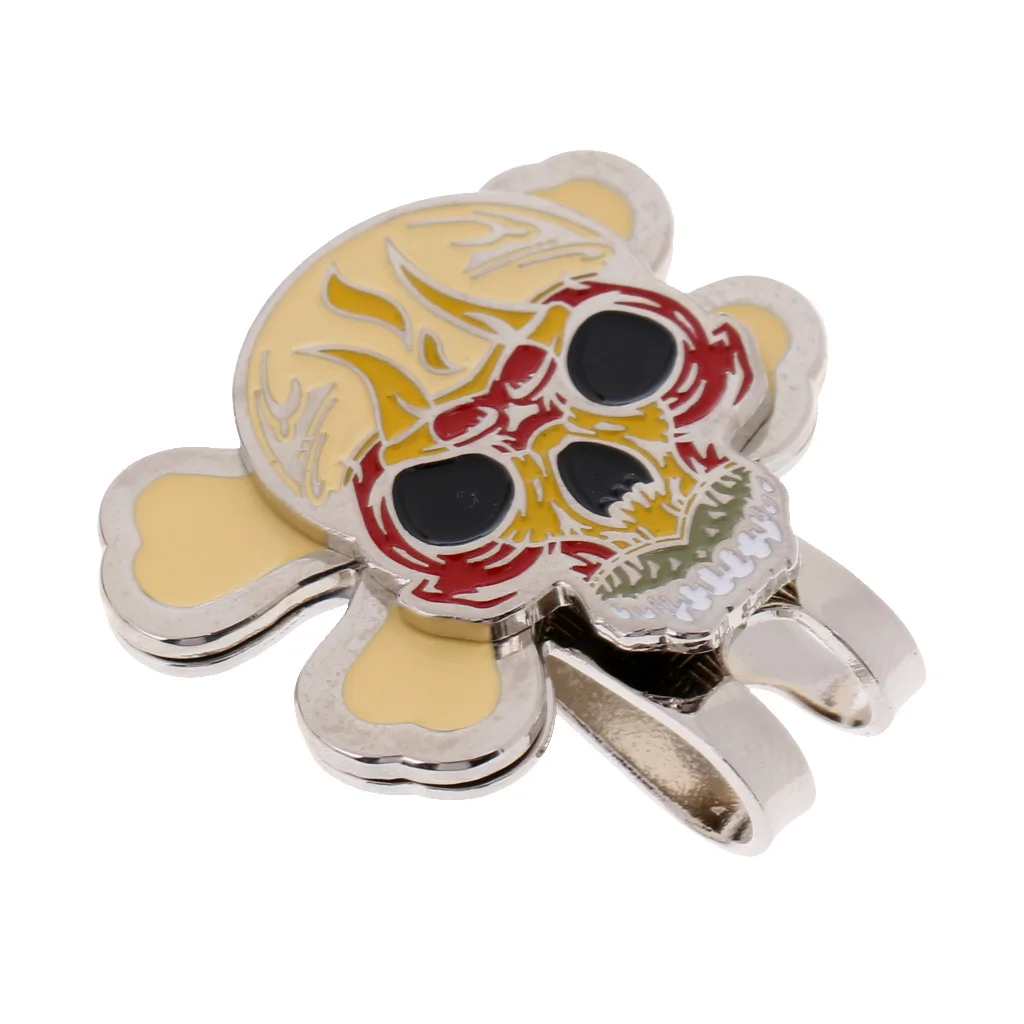Bone Golf Hat Clip with Magnetic Golf Ball Marker Cap Clip Poker /Bone /Tortoise Pattern - Цвет: Bone