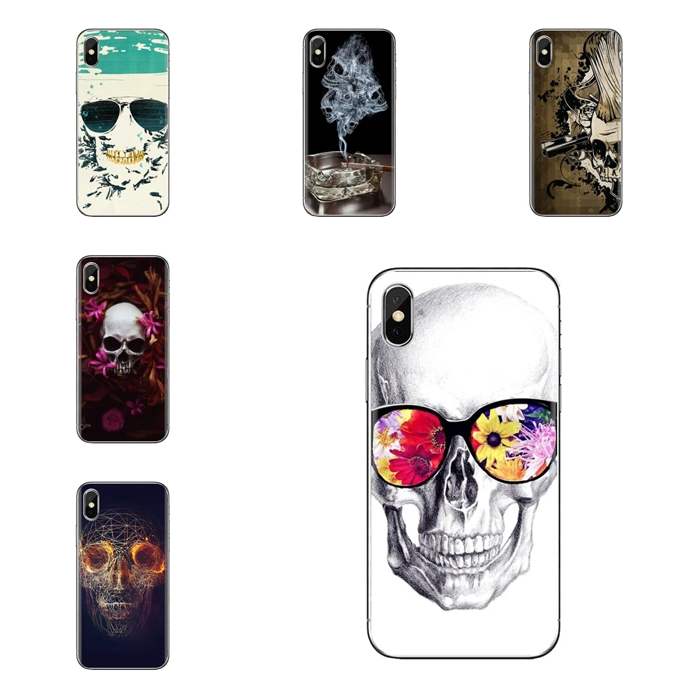 Soft Shell Covers For Samsung Galaxy J1 J2 J3 J4 J5 J6 J7 J8 Plus 2018 Prime 2015 2016 2017 abstract artwork Glasses skull water |