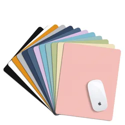 Mini tapis de souris en cuir PU 21x25cm, imperméable, mignon, pour ordinateur portable, protection de clavier, fournitures de bureau 