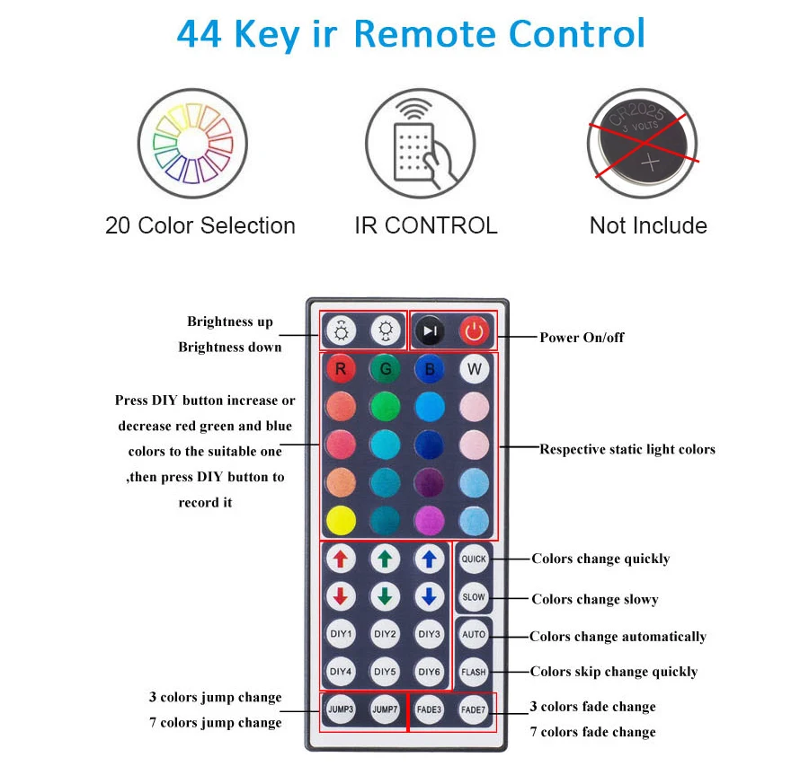 RGB led ленточный светильник SMD 2835 2 м 3M 5 м 10 м DC12V гибкий светодиодный светильник ленточный пульт дистанционного управления ТВ Настольный экран задний светильник
