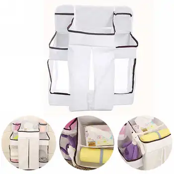 

Baby New Playard Nursery Bed Storage Organizer Caddy Toy Diaper Clothes Hanging Bags