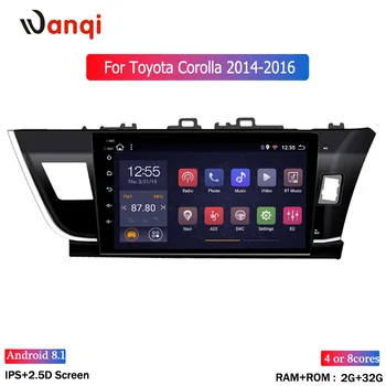 

wan qi 10.1 inch car Radio GPS Navigation Android 8.1 For 2014 2015 2016 Toyota Corolla RHD Rear camera DVR Carplay