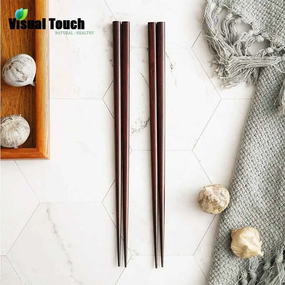 Visual Touch 5 Pairs Japanese Asian Natural Iron Wood Sushi Tableware Chopsticks Set Durable Chop sticks | Дом и сад