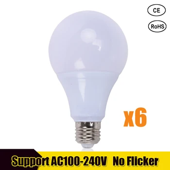 

E27 LED Bulb 18W 15W 12W 9W SMD 2835 Real Power Led Light Bulb 7W 5W 3W LED Lamp 220V 110V Cold/Warm White for Indoor Lighting