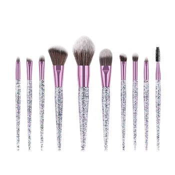 

10Pcs Makeup Brushes Set Synthetic Hair Eyeshadow Brushes Foundation Blush Brush Powder Blending Makeup Brushes Set Beauty Tools