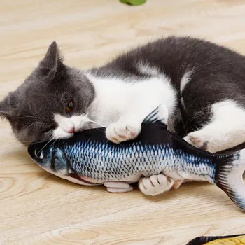 

3D Fish Shape Soft Plush Cat Toys Pet Interactive Catnip Toys Gifts Simulation Fish Mint Playing Game Toy for Pet Kitten