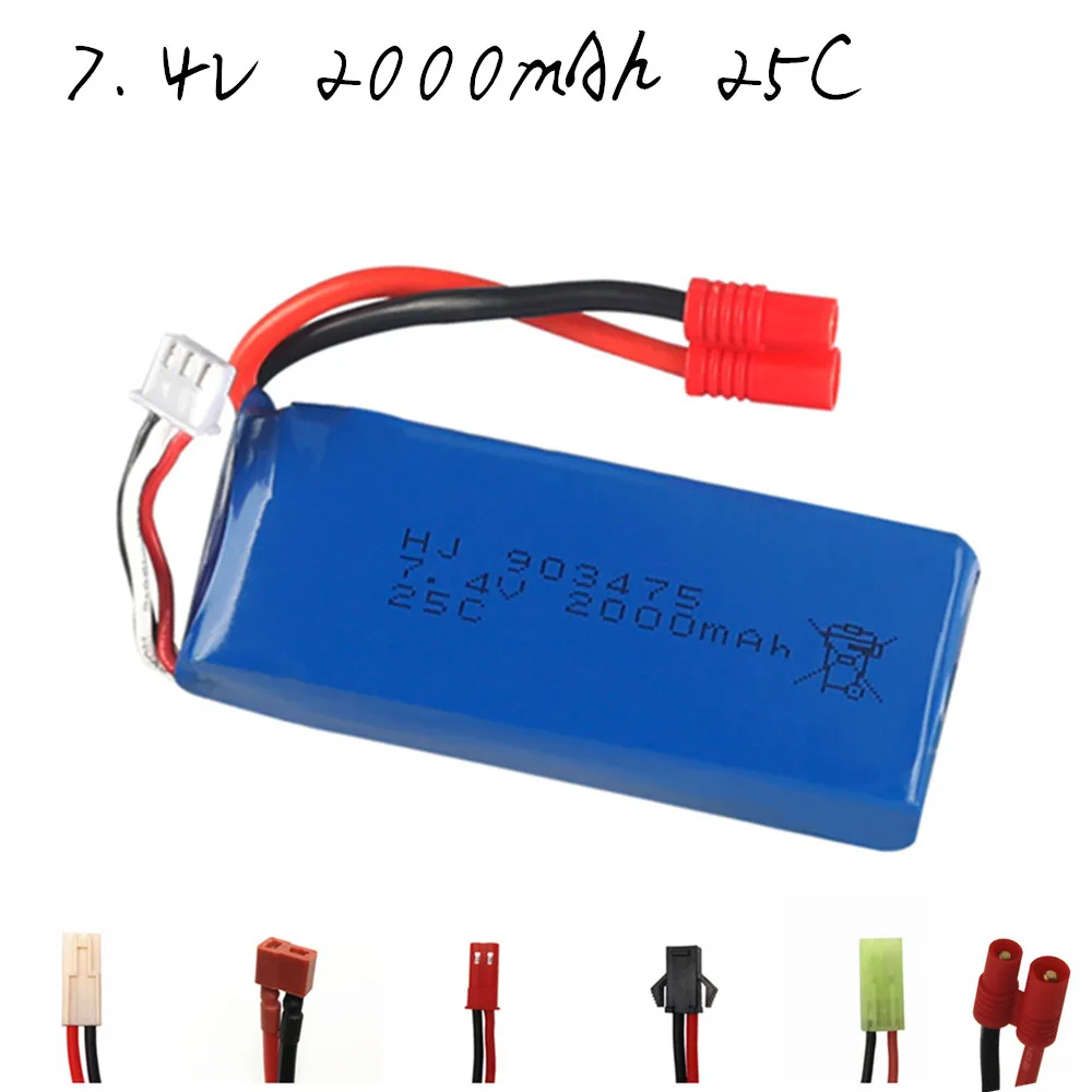 

7.4V 2000mAh Lipo Battery for Syma X8C X8W X8G X8HC HQ899 Quadrocopter 12428 RC Car 7.4 V 2000 mAh Lipo Battery 903475