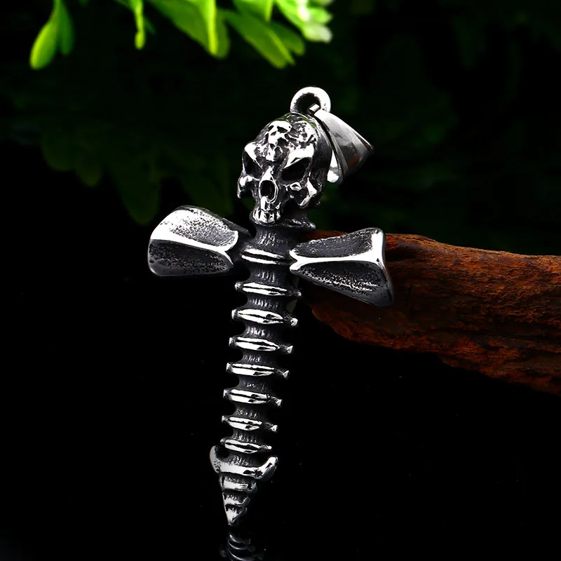 

BEIER Rock Punk Style new arrival cool punk skull pendant necklace man personality exquisite jewelry Dropshipping LHP089