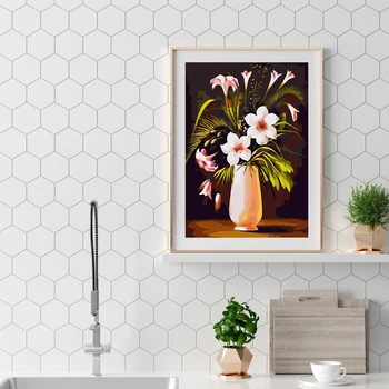 

Landscape Pictures DIY Oil Canvas Painting Wall Art Coloring By Numbers Digital Painting Home Decor Flowers Vase