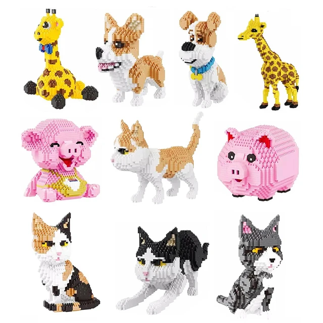 1020pcs + Pet Dog 3d Model Building Block Cartoon Animal Puppy Diy  Miniature Assembly Brick Adult Building Block Children's Toy - Blocks -  AliExpress