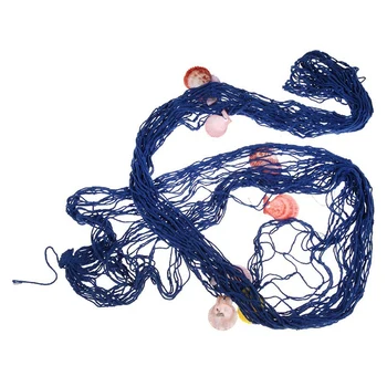 

Blue Beige Mediterranean Marine Style Soft Decoration Fishnet Wall Decoration Bedroom Wall Decorations