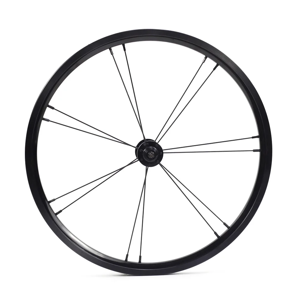 black front 14H Переднее колесо из сплава Silverock 1" 1 3/8" 349 обода тормоза 14H G2 прыжки отверстия 74 мм M9 для FNHON GUST ZEPHYR D3 скорость полета колеса велосипеда - Цвет: black front 14H