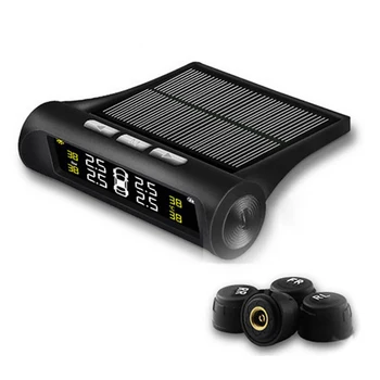 

TOSPRA Solar Power TPMS Car Tire Pressure Alarm Monitor System Auto Security Alarm Systems Tyre Pressure Temperature Warning