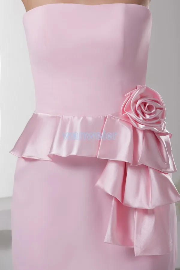 ; vestidos formales; Новинка года; Лидер продаж; высококачественное дизайнерское платье-футляр ручной работы с цветочным рисунком; Короткие Розовые платья подружки невесты