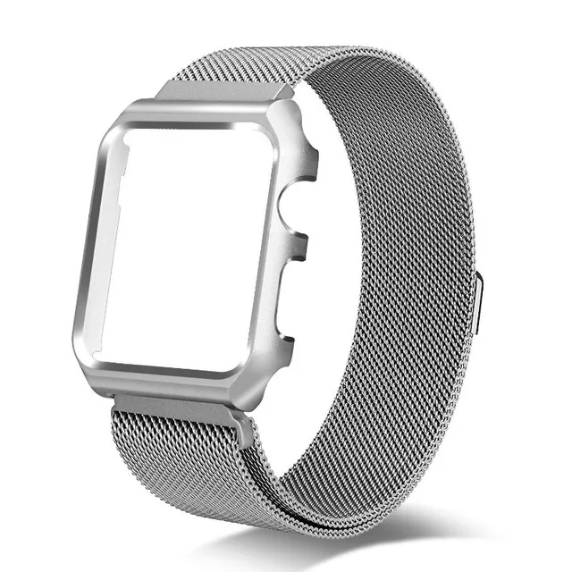 Миланский сетчатый Браслет из нержавеющей стали ремешок для Apple Watch, версия 1, 2, 3, 42 мм, 38 мм, ремешок на запястье с наручных часов iwatch чехол 4 5 40/44 мм