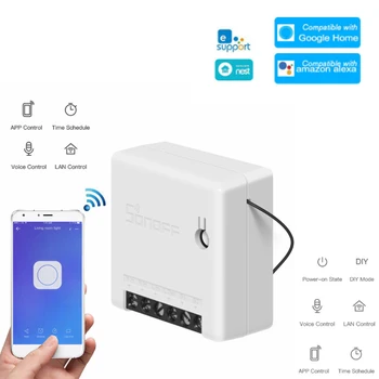 

1pcs Sonoff Mini DIY Smart Switch Small Ewelink Remote Control Wifi Switch Support An External Work With Alexa Google Home