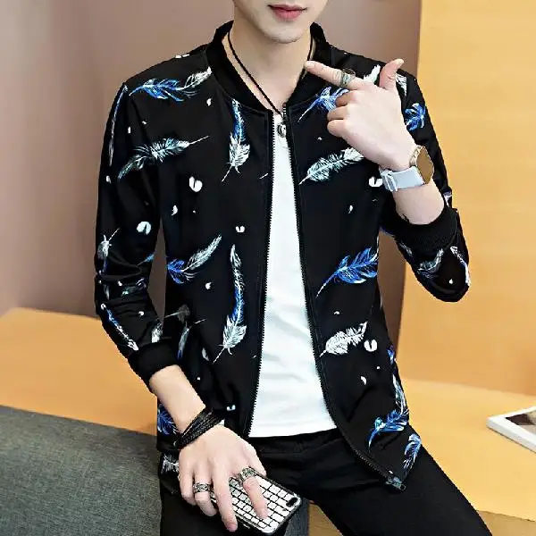 

Mens Jackets Spring Autumn Casual Coats Solid Color Mens Sportswear Stand Collar Slim Jackets Male Bomber Jackets
